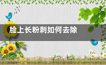 脸上长粉刺如何去除 怎么调理效果好